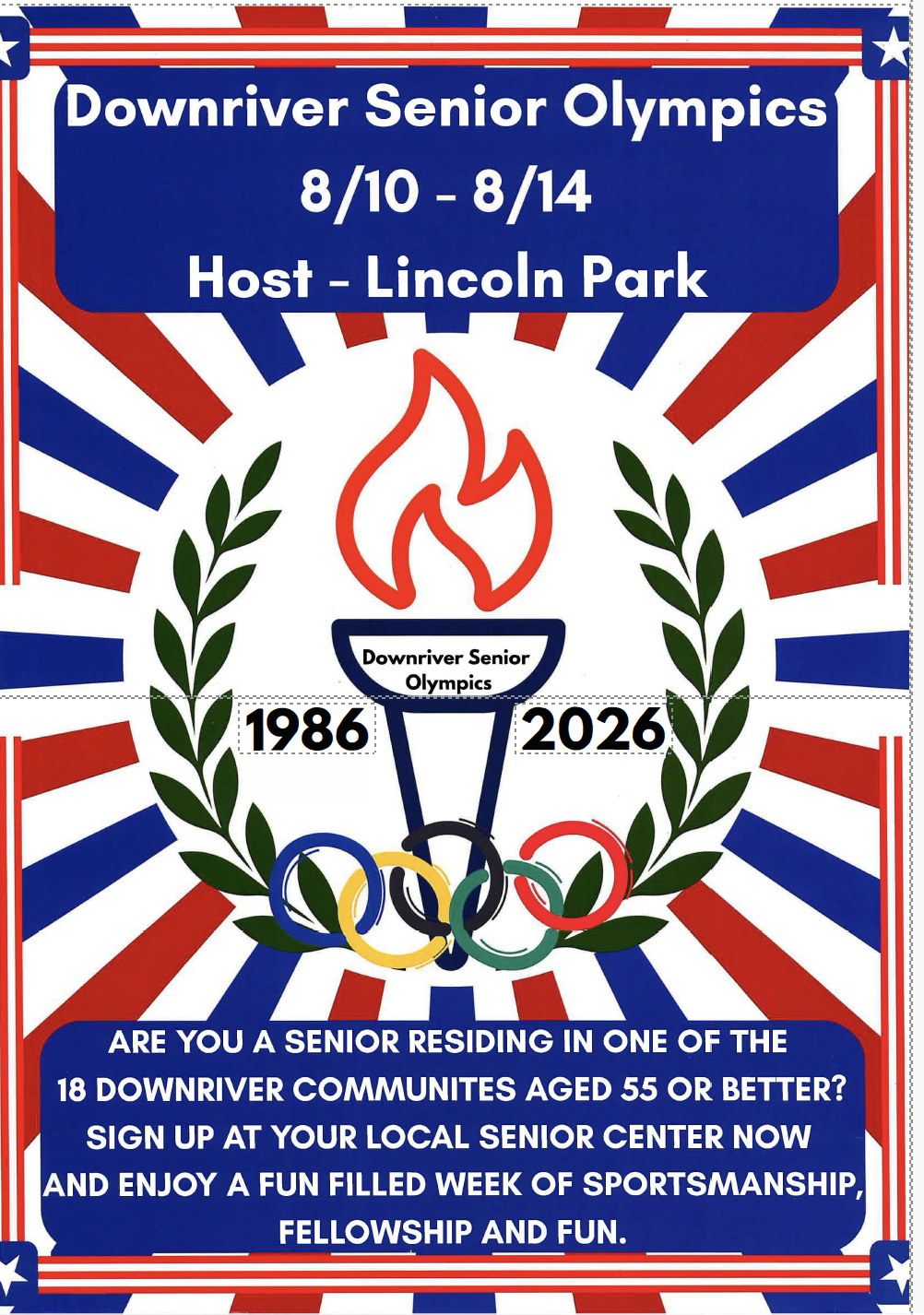 down river seniors olympics