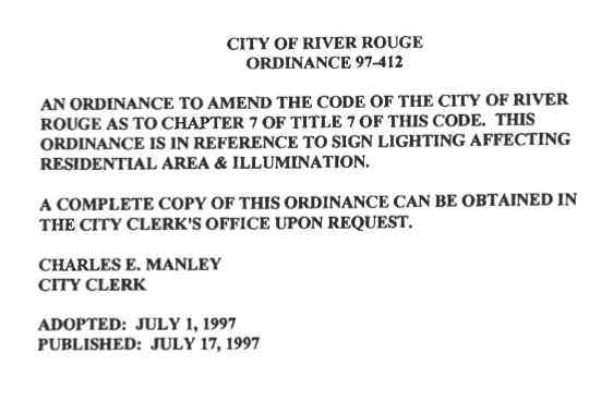 sign ordinance